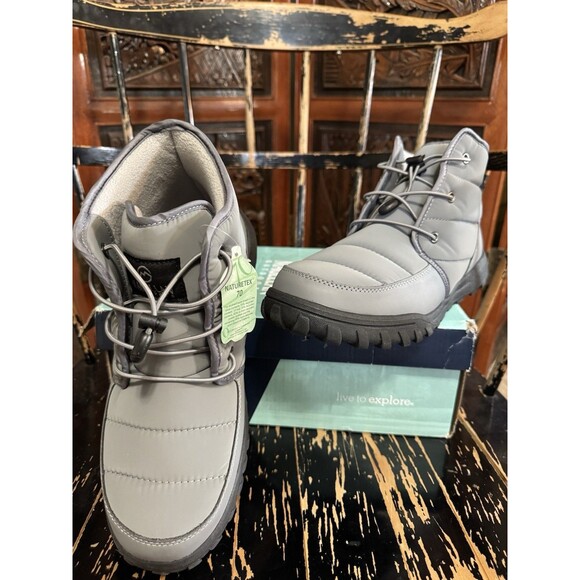 Magellan Puffer Mid Boots Mens 11D Gray Insulated Winter Boots New main image 7